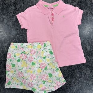 Lilly Pulitzer Girls Skort and Matching Top - size 7